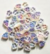 50 10x8mm Transparent Crystal AB Leaf Beads